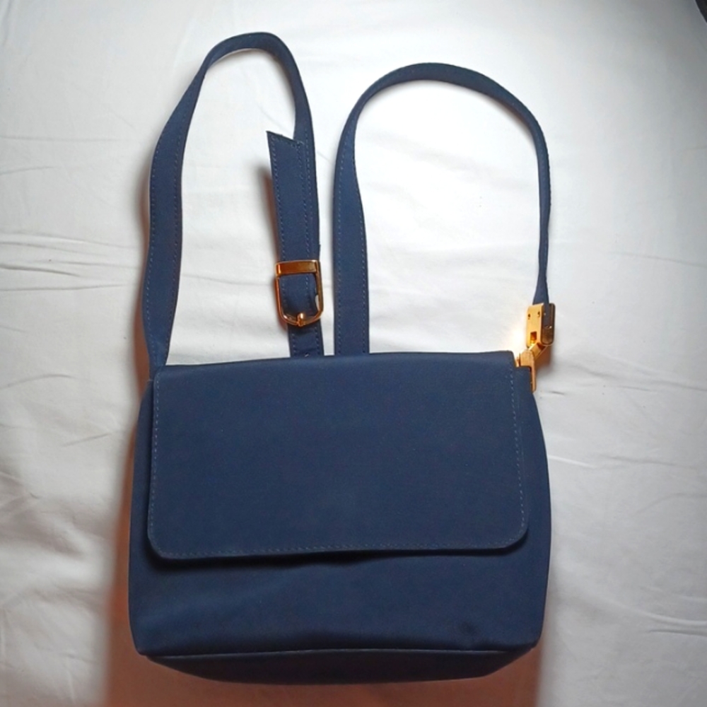 Jennifer Moore Navy Fabric Cross Body/Shoulder Bag